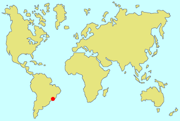 Rio de Janeiro, Brésil (Point rouge sur la carte) Rio de Janeiro, Brésil