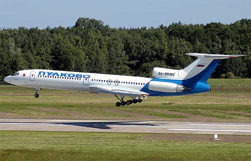 Aircraft similar to the one which crashed (Tupolev TU-154)