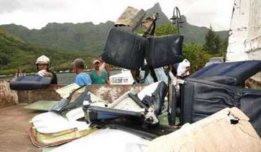 Photos du crash du DHC-6 Twin Otter 300 d'Air Moorea