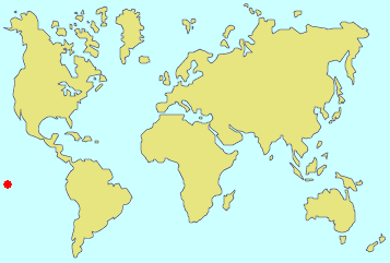 Off Moorea, French Polynesia (Red dot on map) Off Moorea, French Polynesia