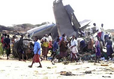 Photos du crash de l'Ilyushin IL-76TD de Transaviaexport Airlines