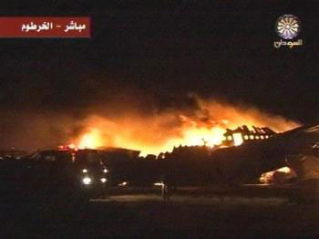Photos du crash de l'Airbus A310 de Sudan Airways