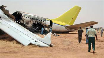 Photos du crash de l'Airbus A310 de Sudan Airways