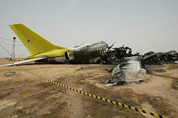 Photos du crash de l'Airbus A310 de Sudan Airways