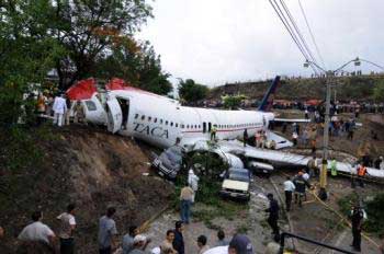 Photos of the TACA International Airlines Airbus A320 crash