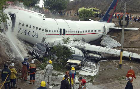 Photos of the TACA International Airlines Airbus A320 crash