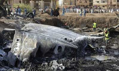 Photos du crash de l'Ilyushin IL-76TD d'Ababeel Aviation