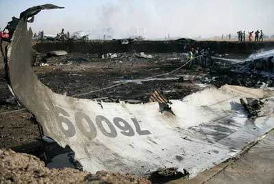 Photos du crash de l'Ilyushin IL-76TD d'Ababeel Aviation
