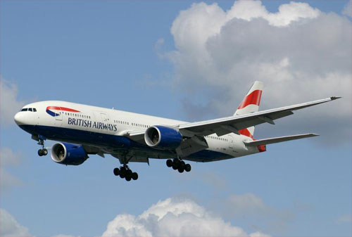 Aircraft similar to the one which crashed (Boeing 777-236ER)