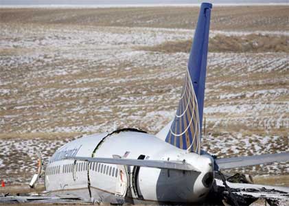 Photos du crash du Boeing 737 de Continental Airlines