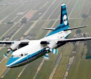Aircraft similar to the one which crashed (Fokker F-27)