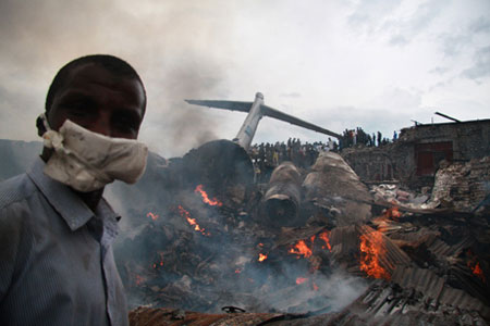 Photos du crash du DC-9-51 d'Hewa Bora Airways