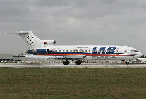 Aircraft similar to the one which crashed (Boeing 727-259)