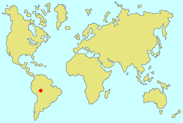 Trinidad, Bolivia (Red dot on map) Trinidad, Bolivia