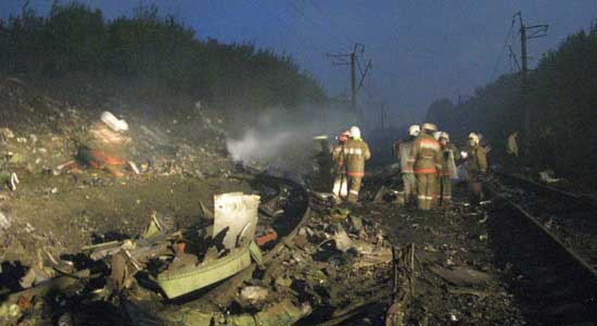 Photos du crash du Boeing 737 d'Aeroflot-Nord