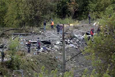 Photos du crash du Boeing 737 d'Aeroflot-Nord