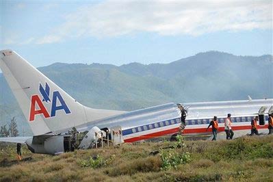 Photos of the American Airlines Boeing 737 crash