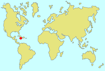 Kingston, Jamaïque (Point rouge sur la carte) Kingston, Jamaïque
