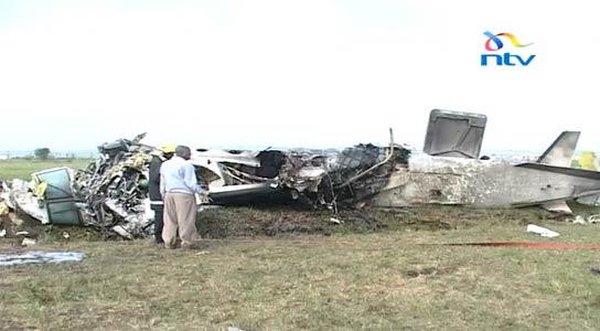 Photos du crash du Beechcraft 1900D de Blue Bird Aviation
