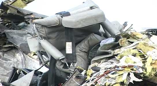 Photos du crash du Beechcraft 1900D de Blue Bird Aviation
