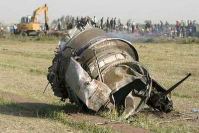 Photos du crash du Tupolev 154M de Caspian Airlines