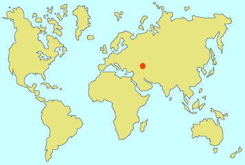 Qazvin, Iran (Red dot on map) Qazvin, Iran