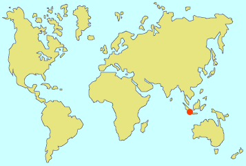 Bandung, Indonesia (Red dot on map) Bandung, Indonesia