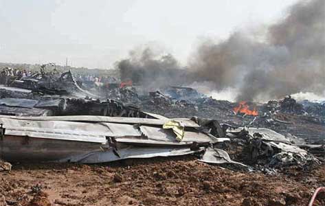 Photos du crash de l'Ilyushin IL-76MD de la Iran Air Force
