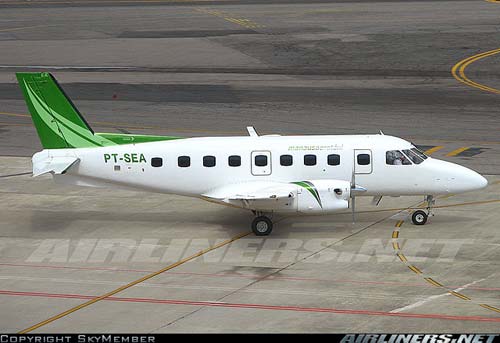Aircraft similar to the one which crashed (Embraer 110P1)