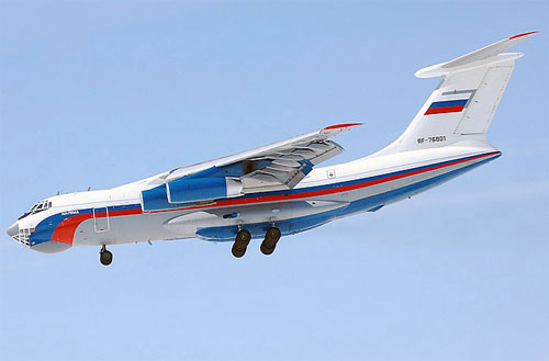 Aircraft similar to the one which crashed (Ilyushin IL-76MD)