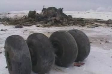 Photos du crash de l'Ilyushin IL-76MD de la Russian Air Force