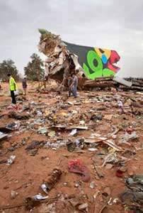 Photos of the Afriqiyah Airways Airbus A330 crash