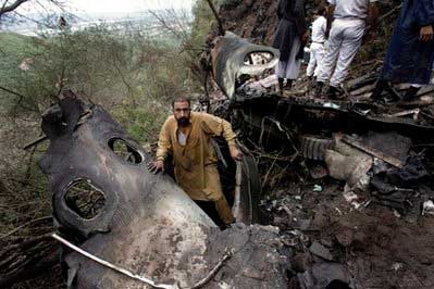 Photos of the Airblue Airbus A321 crash
