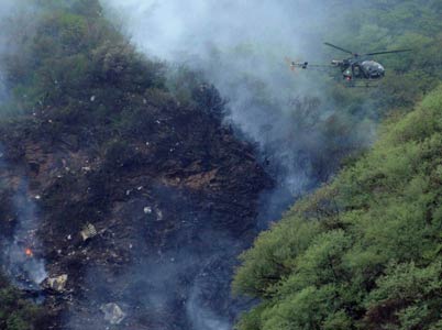 Photos of the Airblue Airbus A321 crash