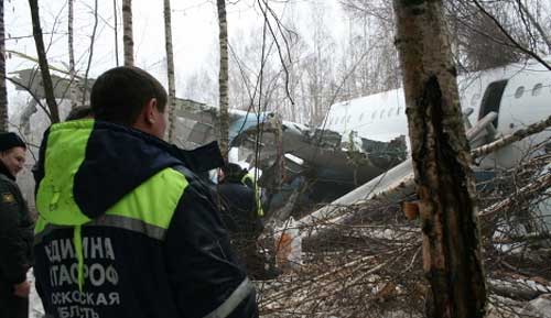 Photos du crash du Tupolev 204 d'Aviastar-TU
