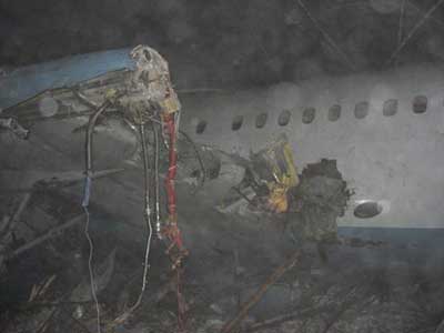 Photos du crash du Tupolev 204 d'Aviastar-TU
