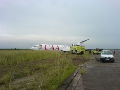 Accident d'un Boeing 727-231F de  CAA - Kinshasa, Congo