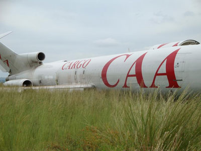 Photos of the CAA Boeing 727 freighter crash