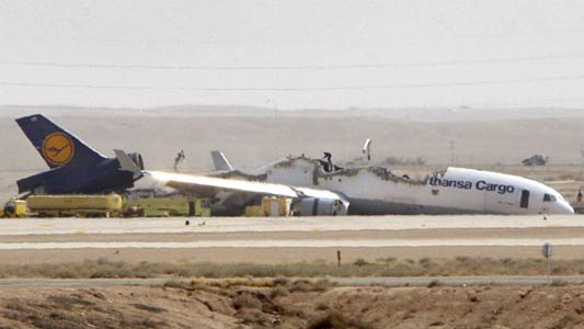 Photos du crash du MD-11F de Lufthansa Cargo
