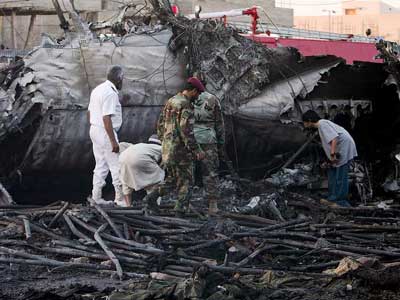 Photos of the Sun Way Ilyushin IL-76TD crash