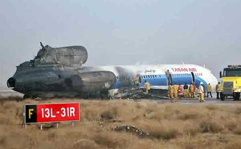 Accident d'un Tupolev TU-154M de  Taban Air - Mashhad, Iran