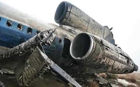 Photos of the Taban Air Tupolev 154M crash