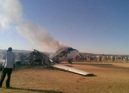 Photos du crash de l'Antonov 24 de Tarco Airlines