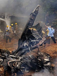 Photos of the Air India Express Boeing 737 crash