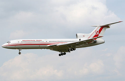 Aircraft similar to the one which crashed (Tupolev TU-154M)