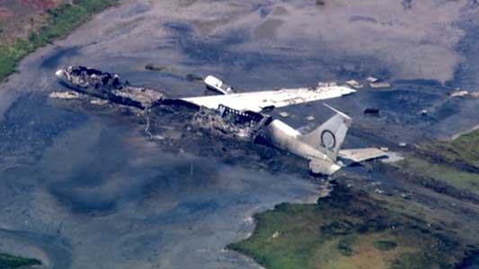 Photos of the Omega Air Refueling Boeing 707 crash