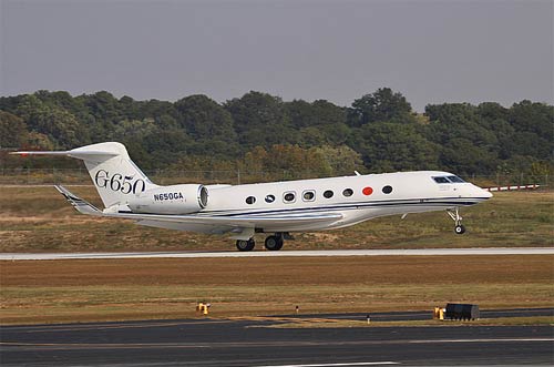 Avion de même type que celui accidenté (Gulfstream G650)