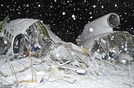 Photos du crash du Boeing 727 d'Iran Air