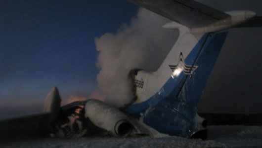 Photos du crash du Tupolev 154B de Kogalymavia