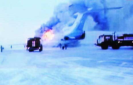 Photos du crash du Tupolev 154B de Kogalymavia